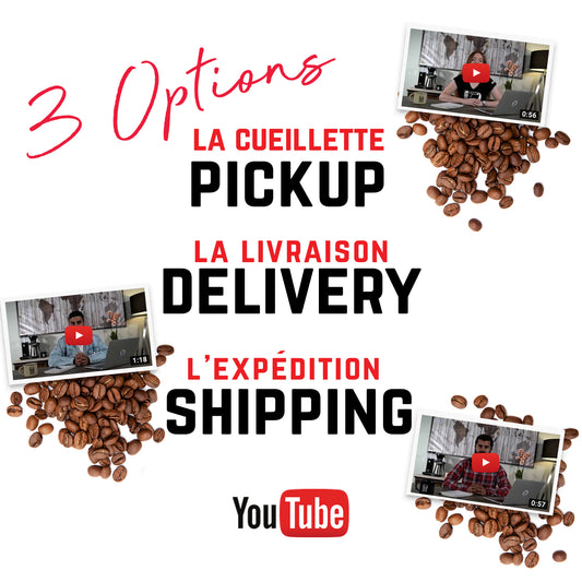 Cueillette, livraison et options d'expédition