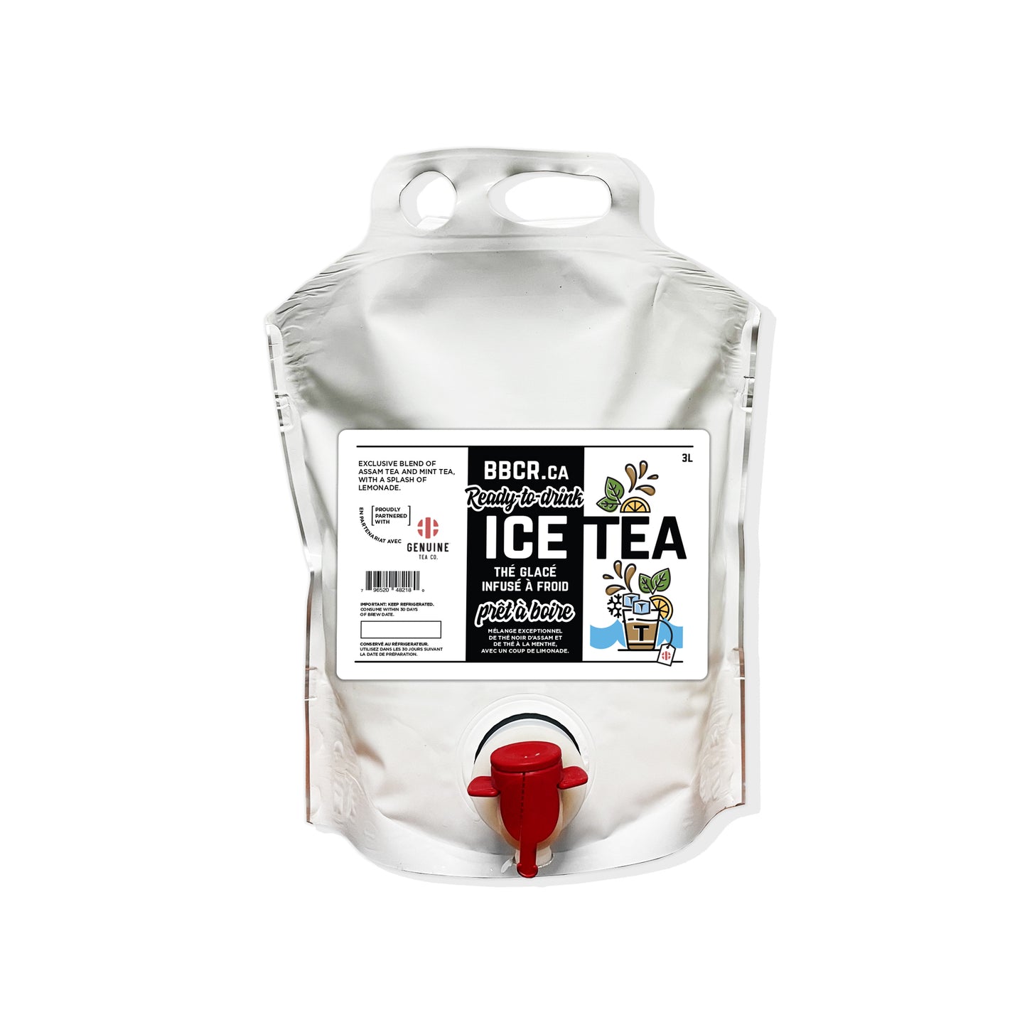 Thé glacé infusé à froid prêt à boire / Ready-to-drink ICE TEA