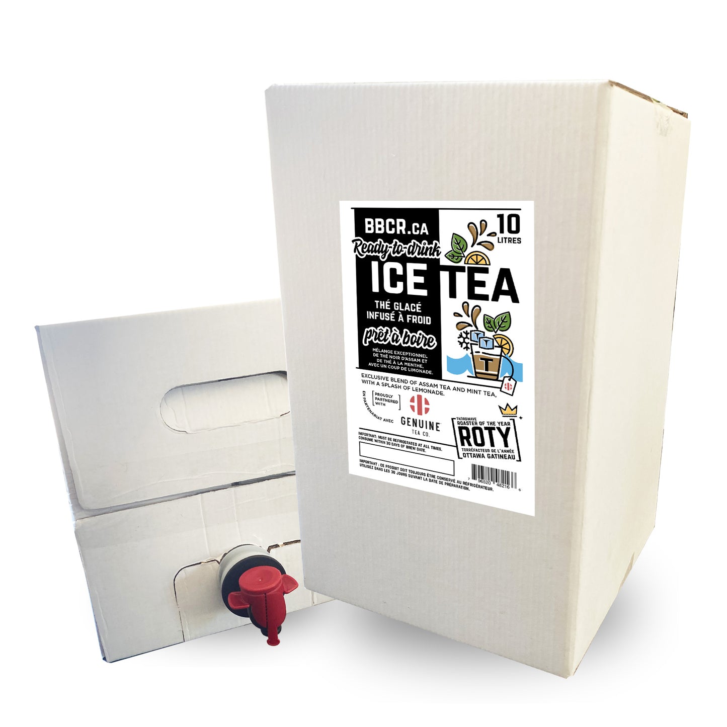Thé glacé infusé à froid en format prêt à boire en BIB de 10 litres