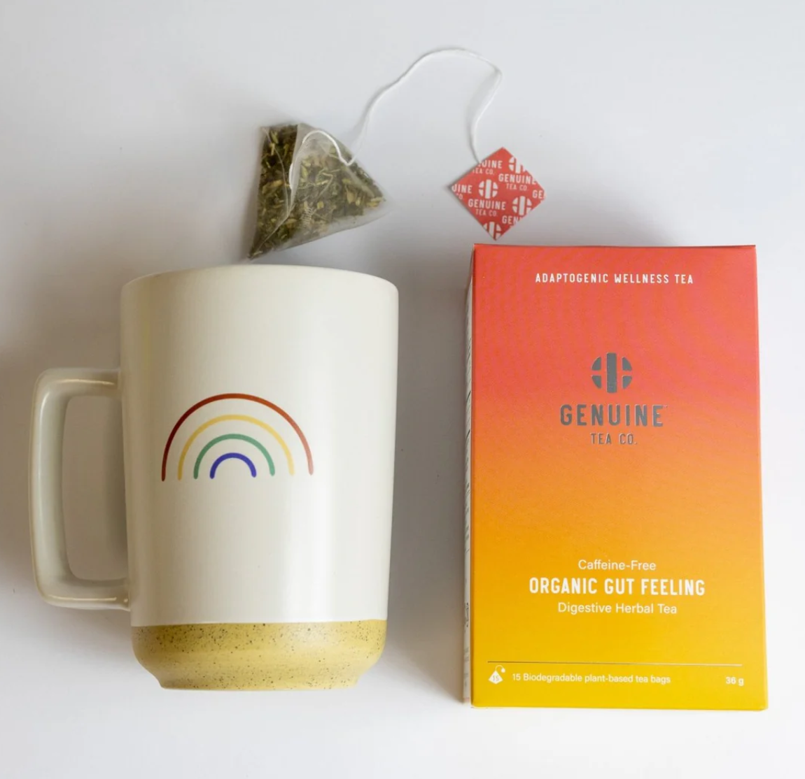 Sachets de thé pyramidaux biologiques pour le bien-être intestinal