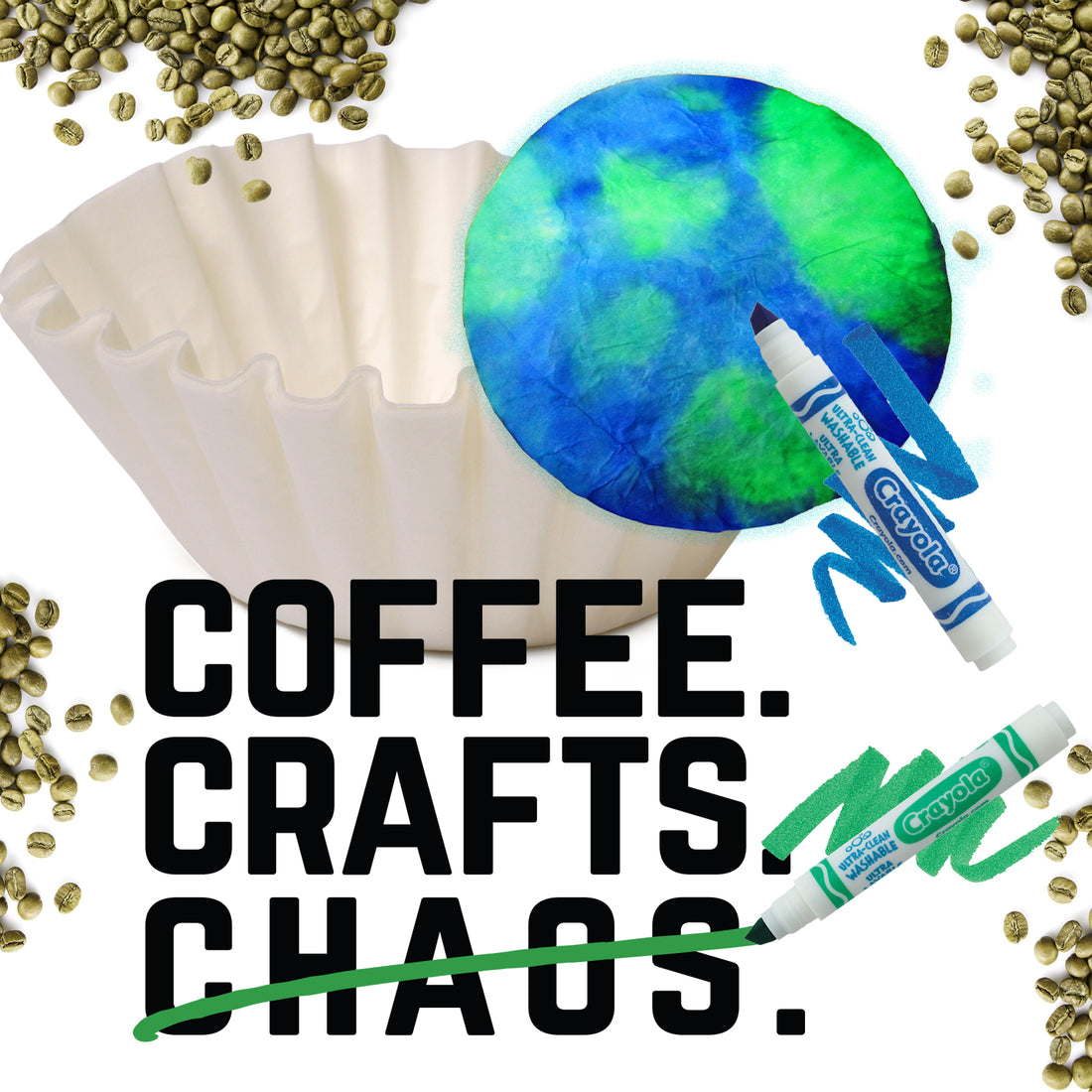 COFFEE FILTER PLANET EARTH CRAFT FOR KIDS
