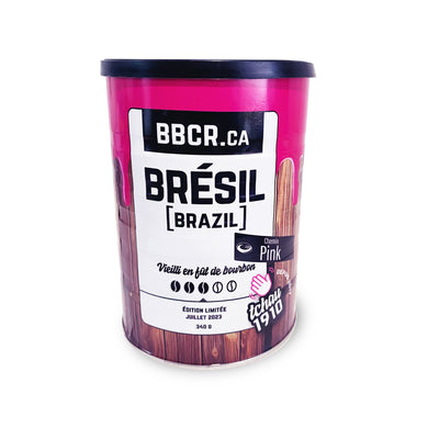 340 g boîte de café Brésil vieilli en fût | 340 g can of Brazil Bourbon Barrel Aged coffee