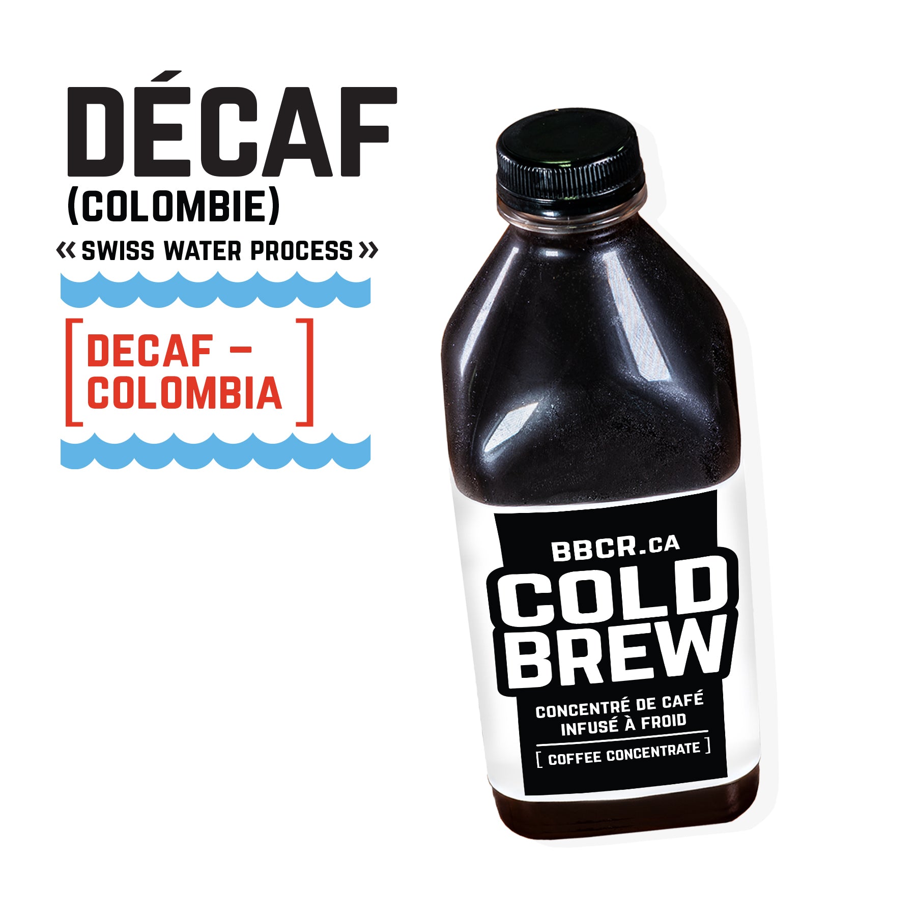 COLD BREW DECAF - Concentré de café infusé à froid | Coffee Concentrate - 1 L