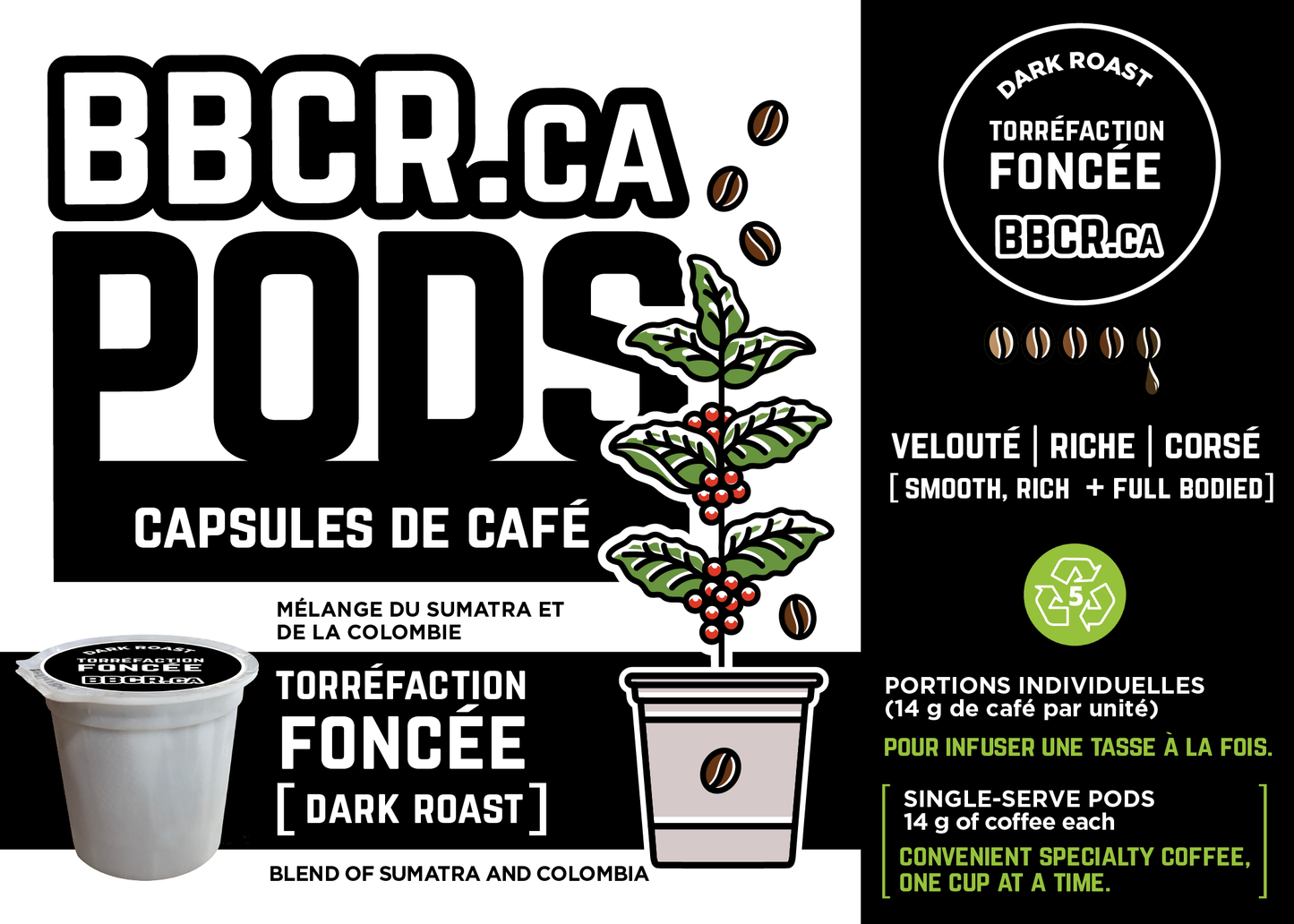 Capsules de café : Torréfaction foncée