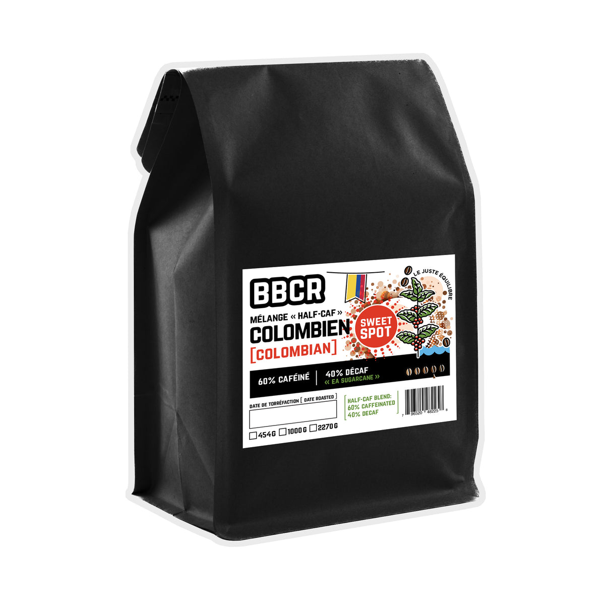 BBCR Sweet Spot | BBCR mélange half-caf colombien | BBCR Half-Caf Colombian Blend