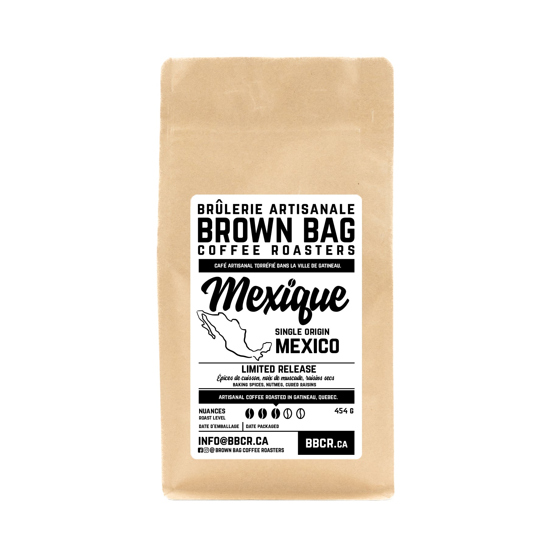 La Brûlerie artisanale Brown Bag - Mexique - origine unique - disponibilité limitée - 454g
